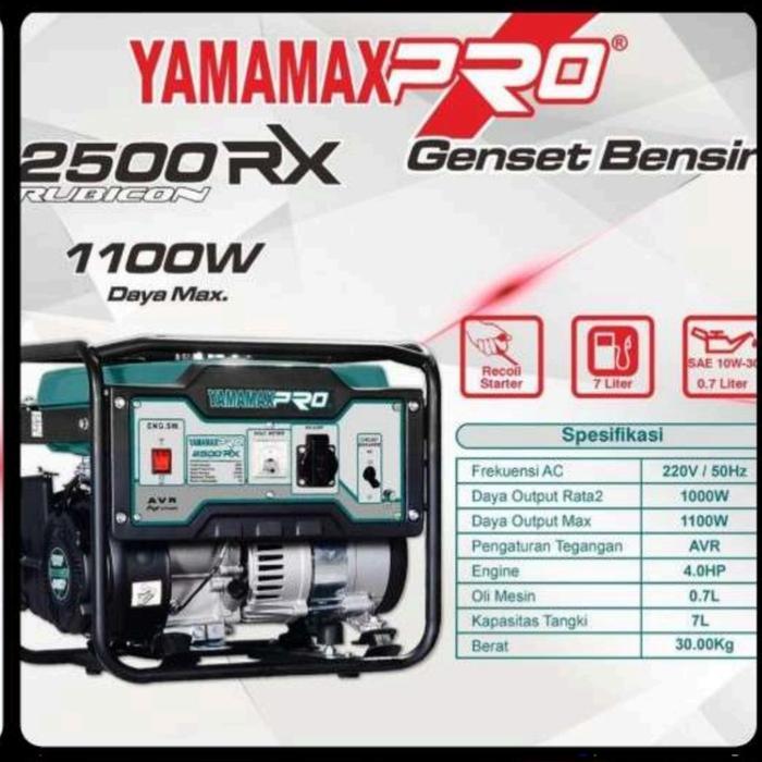 Genset Yamamax Pro 2500RX 1000 Watt maksimal 1100 Watt