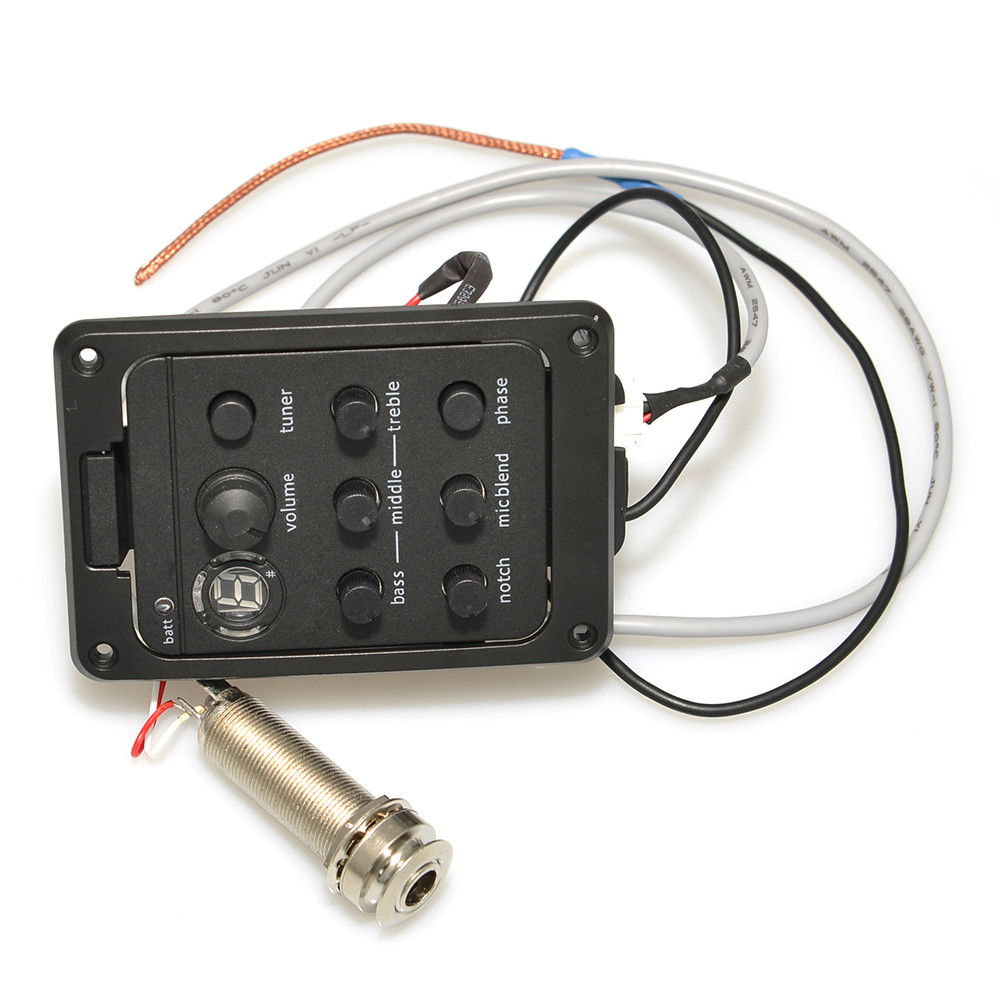 4 Band Acoustic Guitar Pickup Preamp EQ Tuner Piezo Mic Beat For Presys Blend 301