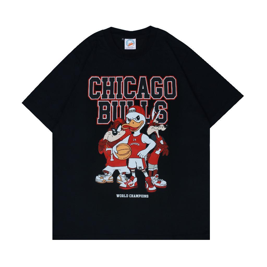 OriLAZYDUCK TSHIRT CHICAGO BULLS TEAM KAOS PRIA WANITA