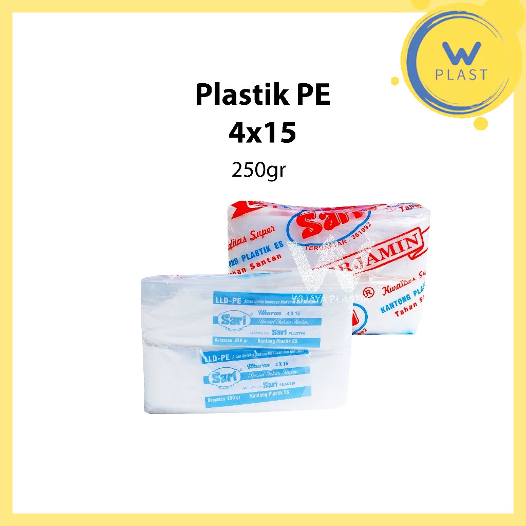 Kantong Plastik PE SARI es lilin 4x15 5x15 250gr @pack