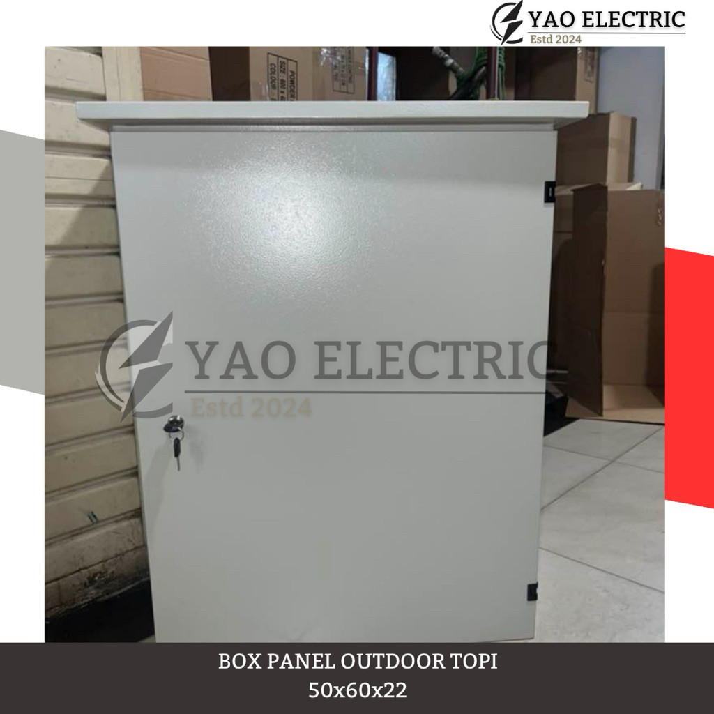 Box panel/ Panel box untuk Listrik 50x60x22 Outdoor Topi Tebal plat 1,5MM Powder Coating Berkualitas