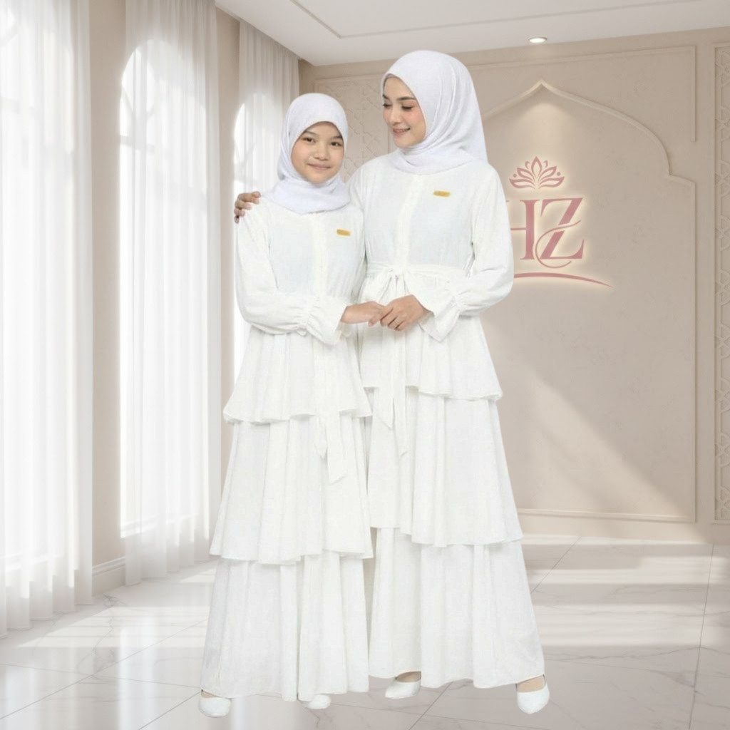 Abaya  Couple Ibu dan Anak Ceruty Abaya Dewasa Couple Ibu Anak Long Dress Muslim