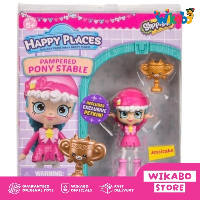 Happy Place Jessicake Shoppies Shopkins Doll Pampered Pony Stable