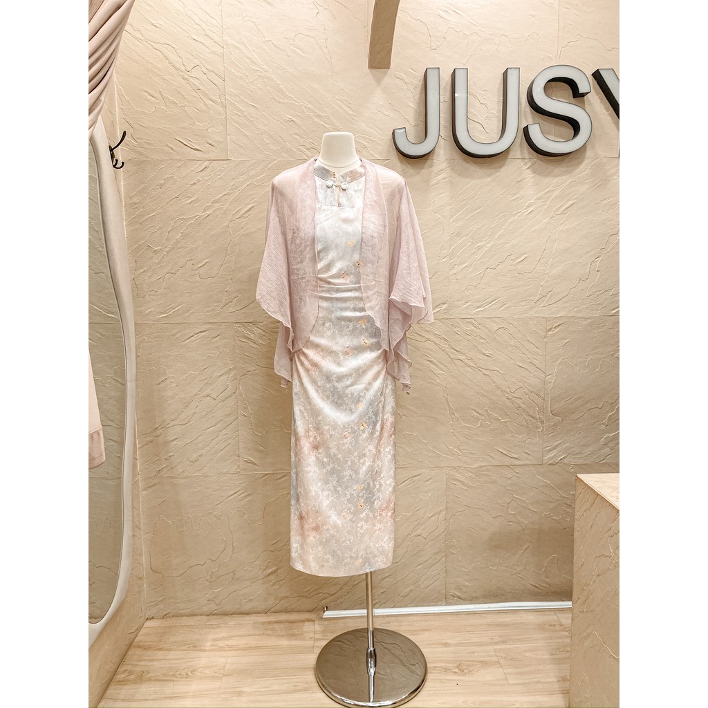 Laudofficial Elisa Qipao Set /Dress Cheongsam Wanita Satu Set Dress & Outer