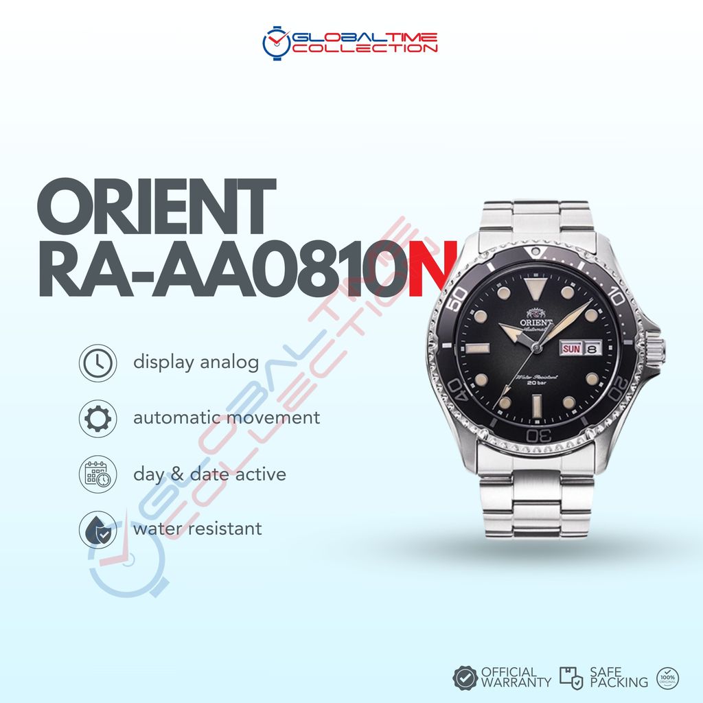 Orient Diver Design RA-AA0810N Flat sapphire crystal