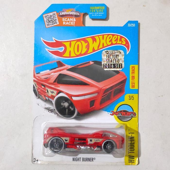 Mainan Hot Wheels Night Burner merah Factory Sealed 2016