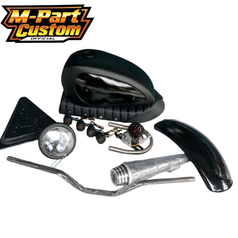 Paket Tangki Motor Paket set Body Custom Thunder Tiger Megapro CB GL100 byson dan Scorpio / Paket Ja