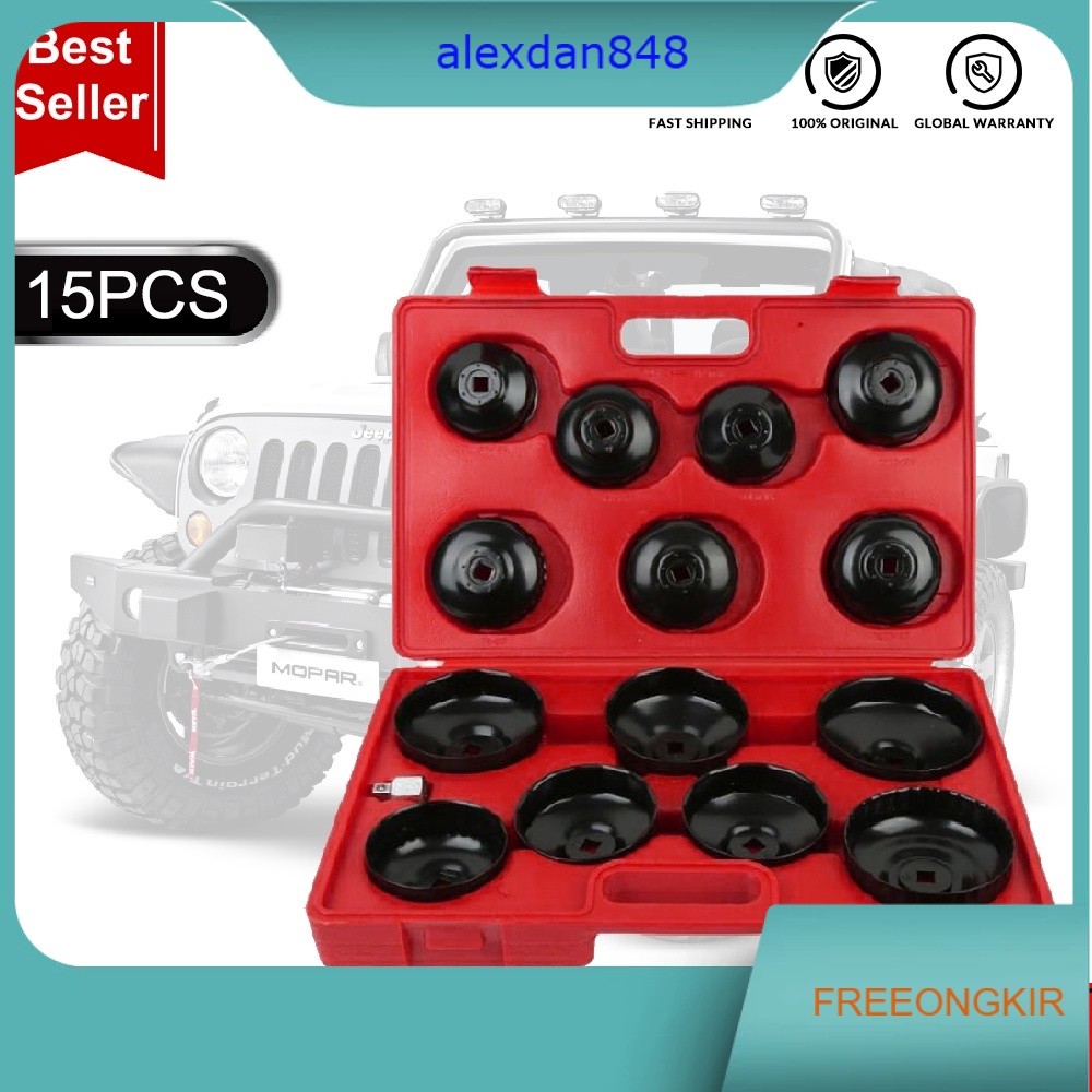 15/30pcs Kunci Filter Oli Kunci Pembuka Filter Oli Mobil Set Kunci Pas Filter Oli Tipe Tutup Diamete