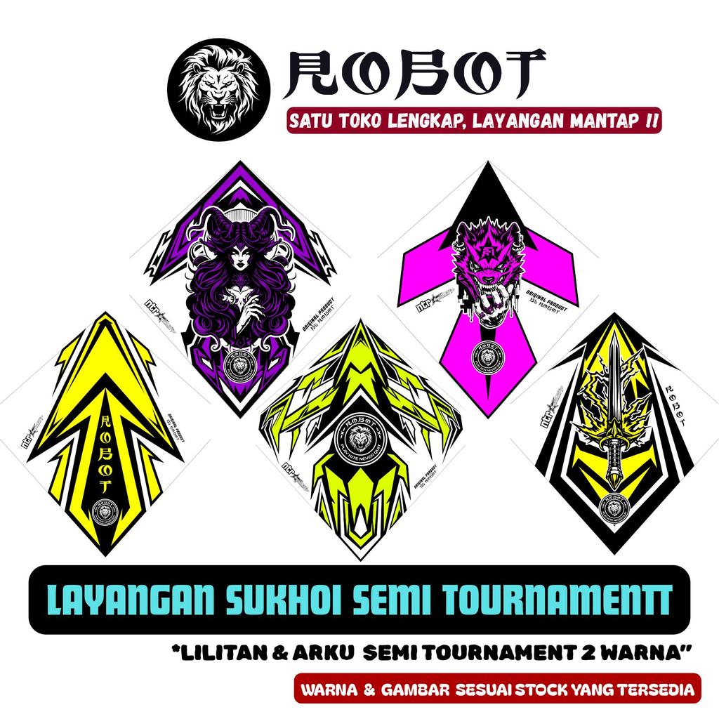 Layangan Sukhoi Turnamen 2 Warna Kualitas Premium Bambu Apus Petung By robot