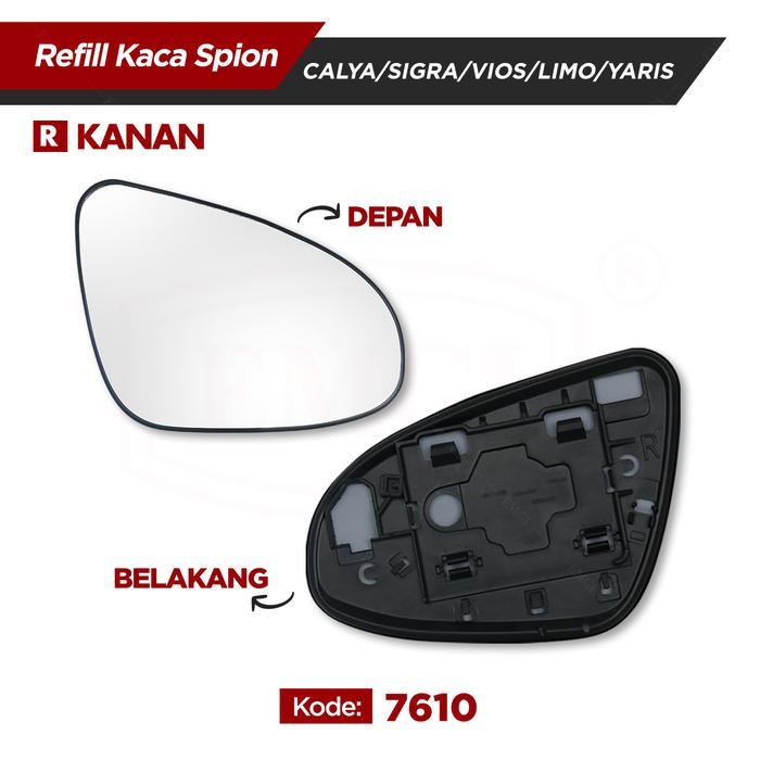 Kaca Spion Refill - Spion Mobil Calya / Sigra / Vios / Limo / Yaris - Kanan