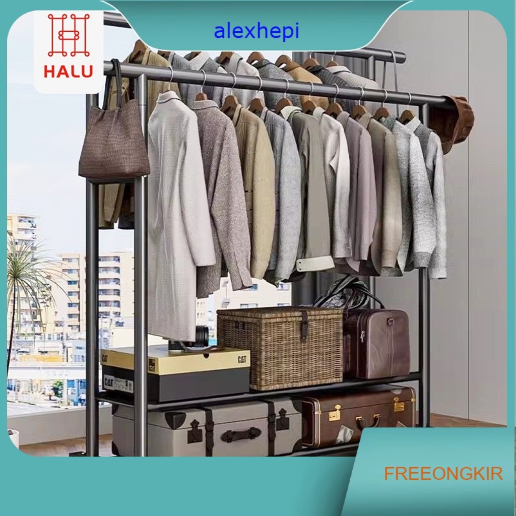 Rak Gantungan Baju Besi Stand Hanger Baju Minimalis Jemuran Baju Tempat  HSH135