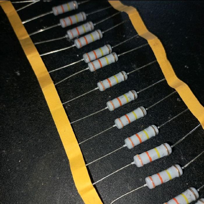 resistor R ORIGINAL TAIWAN 330k 2W 330 k kilo ohm 330kilo 2watt 2 w watt WAT 2wat 1
