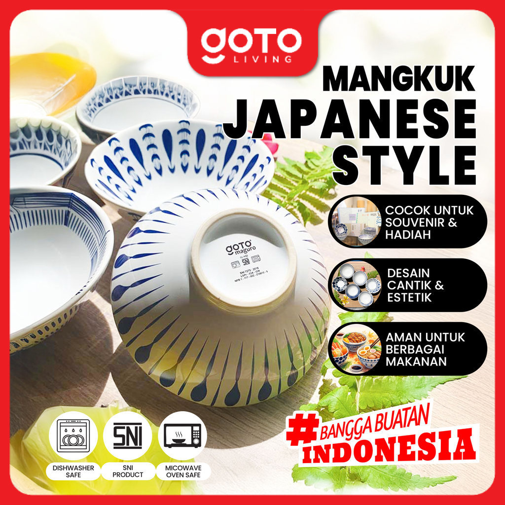 Goto Maguro Bowl Mangkok Set Mangkuk Keramik Hampers Souvenir Jepang