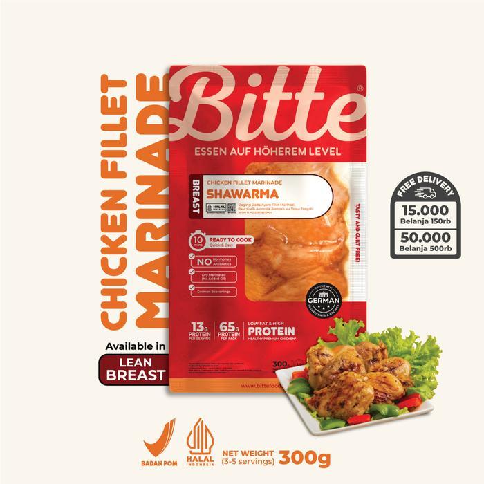 Shawarma Chicken Fillet Marinade 300g - Bitte Food / Ayam Filet Marinasi Healthy Ready To Cook High 