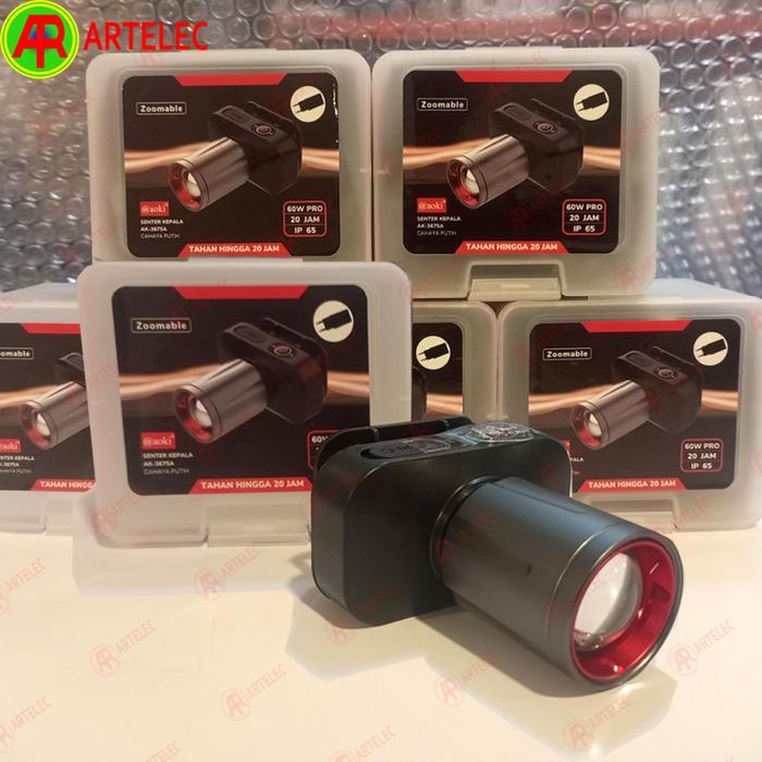 Senter Kepala Zoom AOKI Ak-3675A 60watt PRO