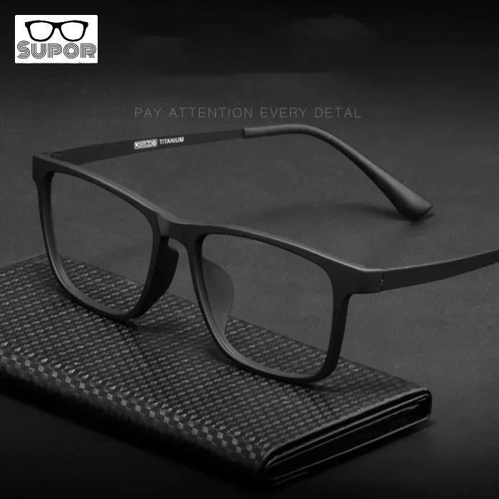 Kacamata Korea FF50 ORIGINAL Black Full Frame Kaca mata Minus Pria Titanium Eyewear - Frame ONLY