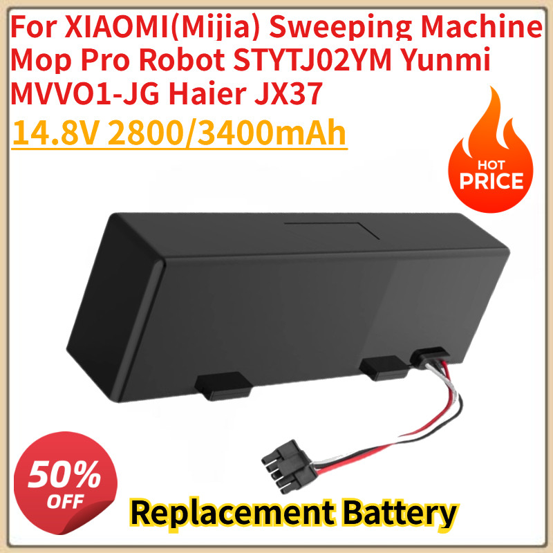 Vacuum Cleaner Battery 14.8V 2800/3400mAh for XIAOMI(Mijia) Sweeping Maine Mop Pro Robot STYTJ02YM Y