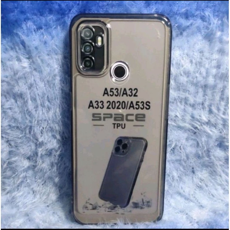 RC softcase CLEAR black OPPO A53 2020/OPPO A33 2020/OPPO A32/OPPO A53S slikon bening hitam transpara
