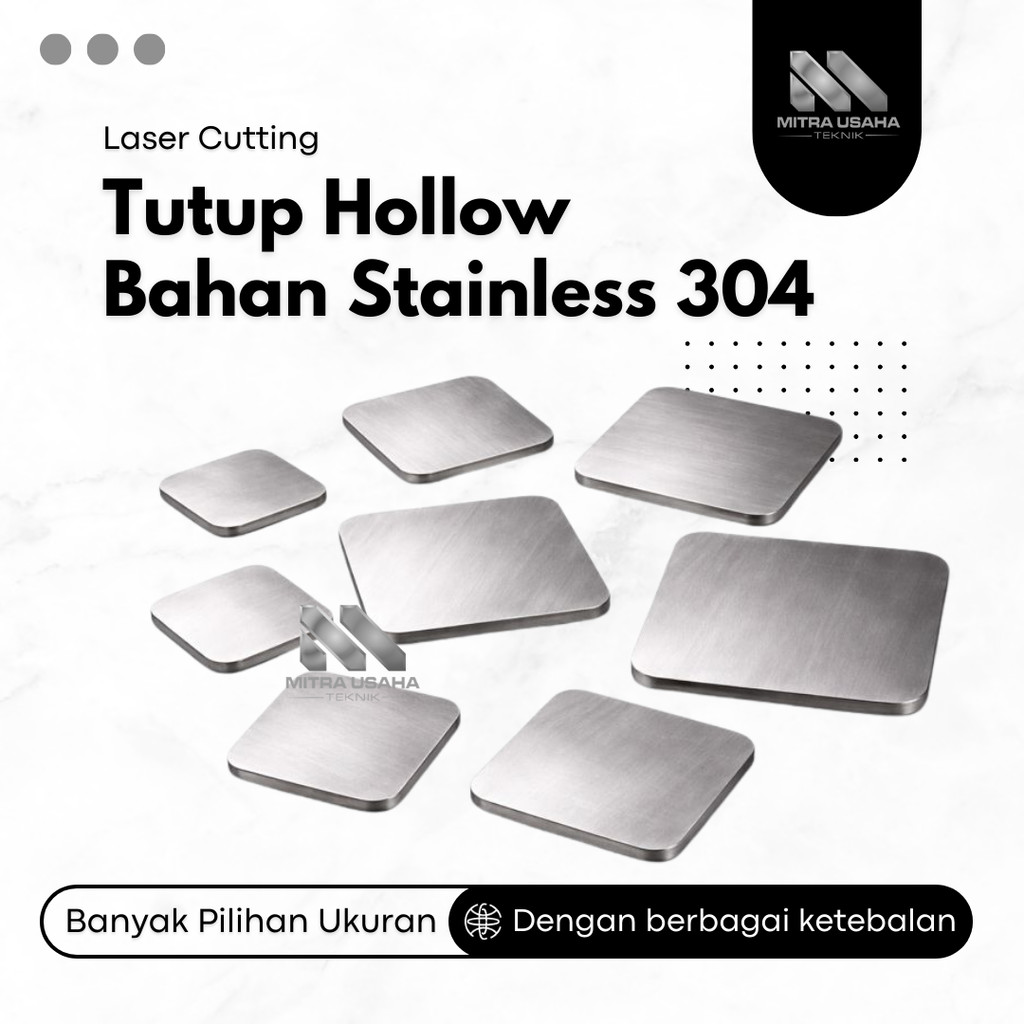 Tutup Dop Pipa Stainless 304 Kotak 40x60 Stainless Steel 304 End Cap Square Pipe Hollow Holo Holow C