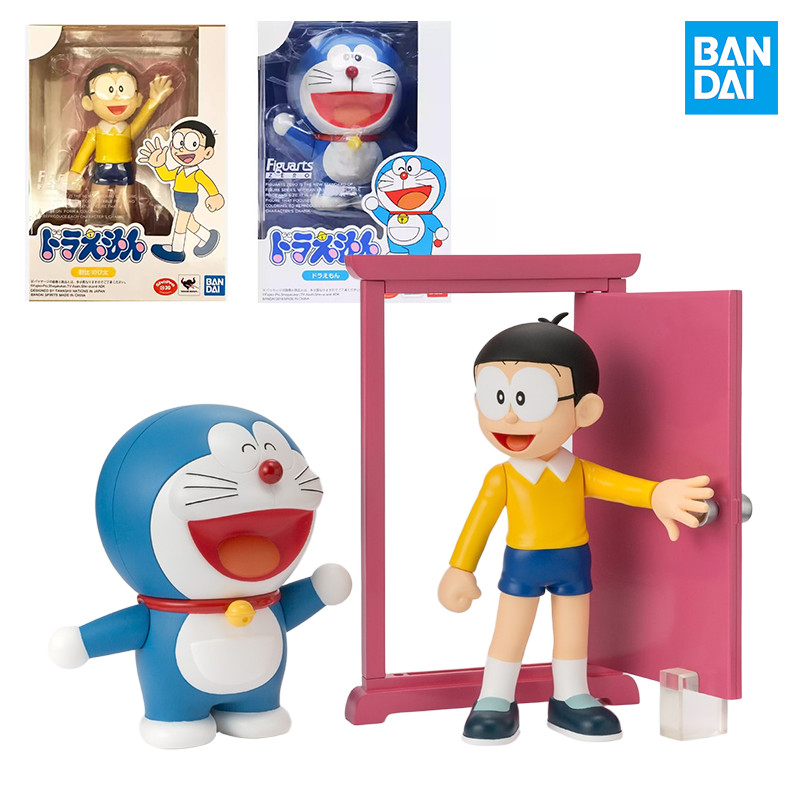 Bandai Original MODEL KIT SHF Nobita anime Doraemon Action Figure Model Toy Collectible Model Orname