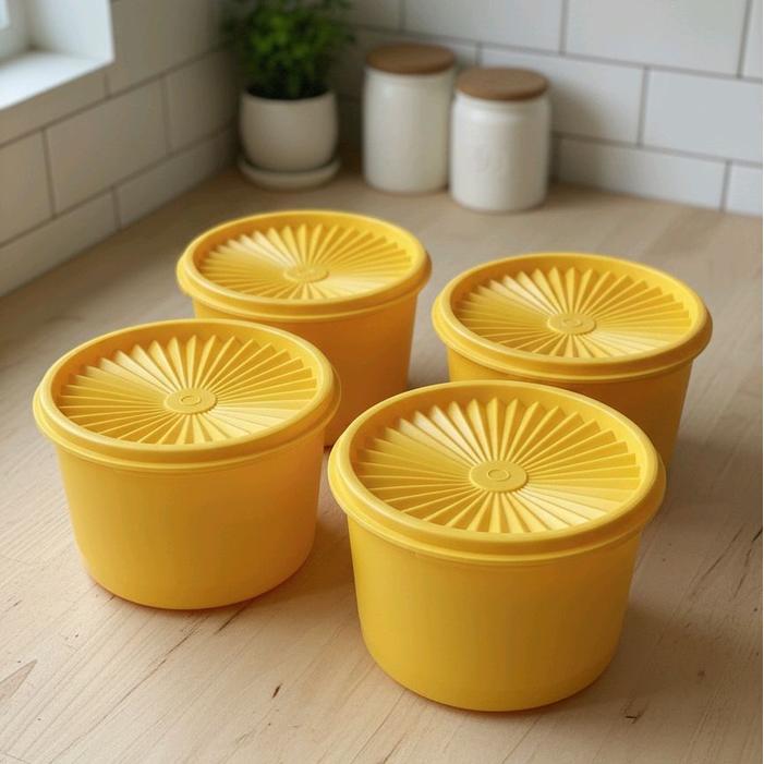 Promo 4PC Midi Deco 1L - Toples Lebaran - Tupperware - Ungu Soft 4PC Terlaris