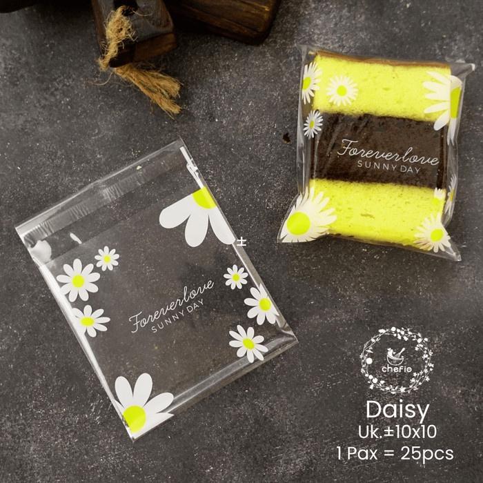 Promo Plastik Roti OPP Motif Bunga 10x10 Plastik Kue Cake Donat Risol - 10x10 Cherry Terlaris