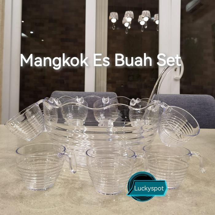 [PP] Mangkok es buah set / Mangkok Cocktail set / Tempat es buah set Plastik [Terlaris]