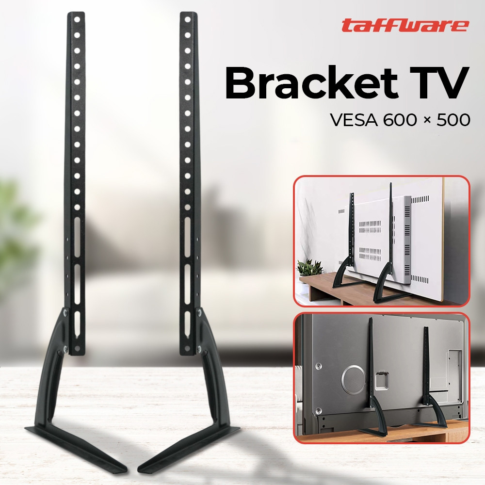 Taffware Bracket TV Stand VESA 600 x 500 for 32-70 Inch TV - TV0 Kaki Stand 1.5mm Thick 800 x 400 Pi