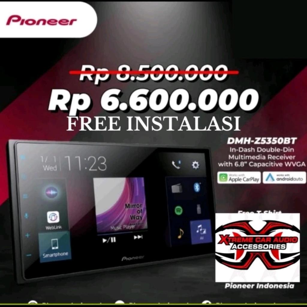 Headunit pioneer Double dine Androit Auto Apple Car Play DMH-5350BT- GARANSI RESMI - 100% BARANG ORI