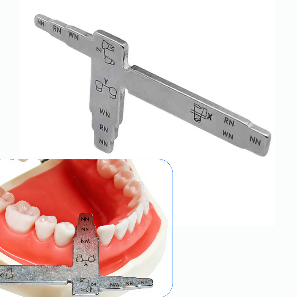 Dental Implant Measuring Ruler T-Shape Measuring Gauge Interdental stance Implant Locating Cliper De