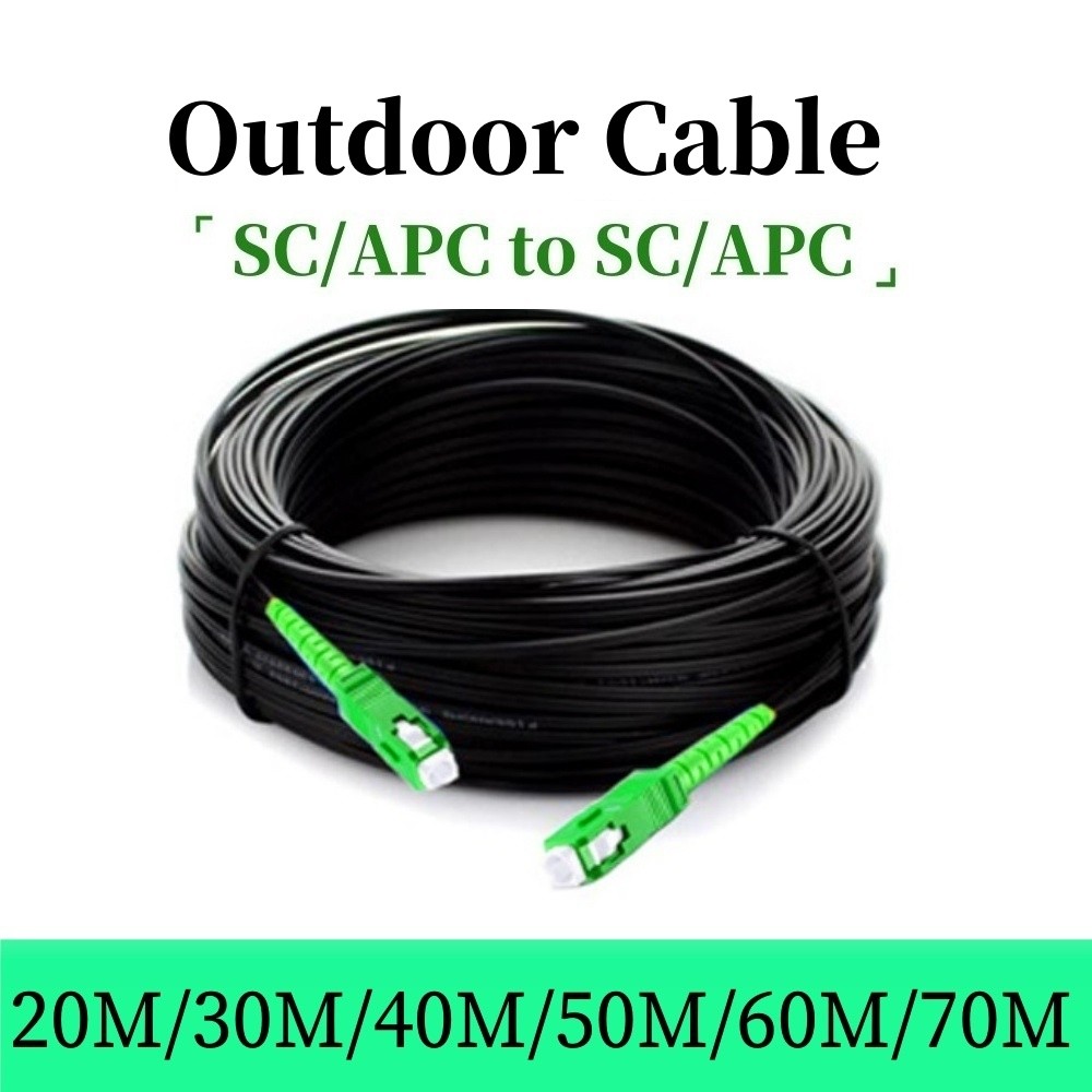 SC/APC-SC/APC Outdoor Drop Fiber Optic Cable Fiber Optic Pat Cord Optical Fiber Cable Steel Wire Bla