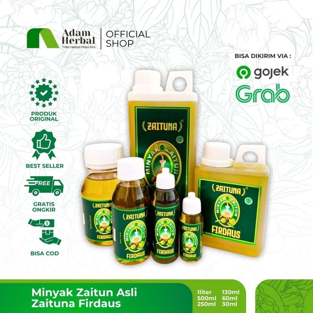 Zaituna Firdaus Minyak Zaitun Asli Ukuran Besar – 100% Extra Virgin Olive Oil Murni | Minyak Serbagu
