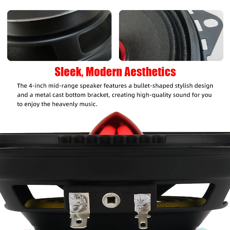 2pcs 4 Inch 400W Universal Car Speaker Mid Range Auto Music Stereo Enhanced Hifi Car Stereo Sound Mi