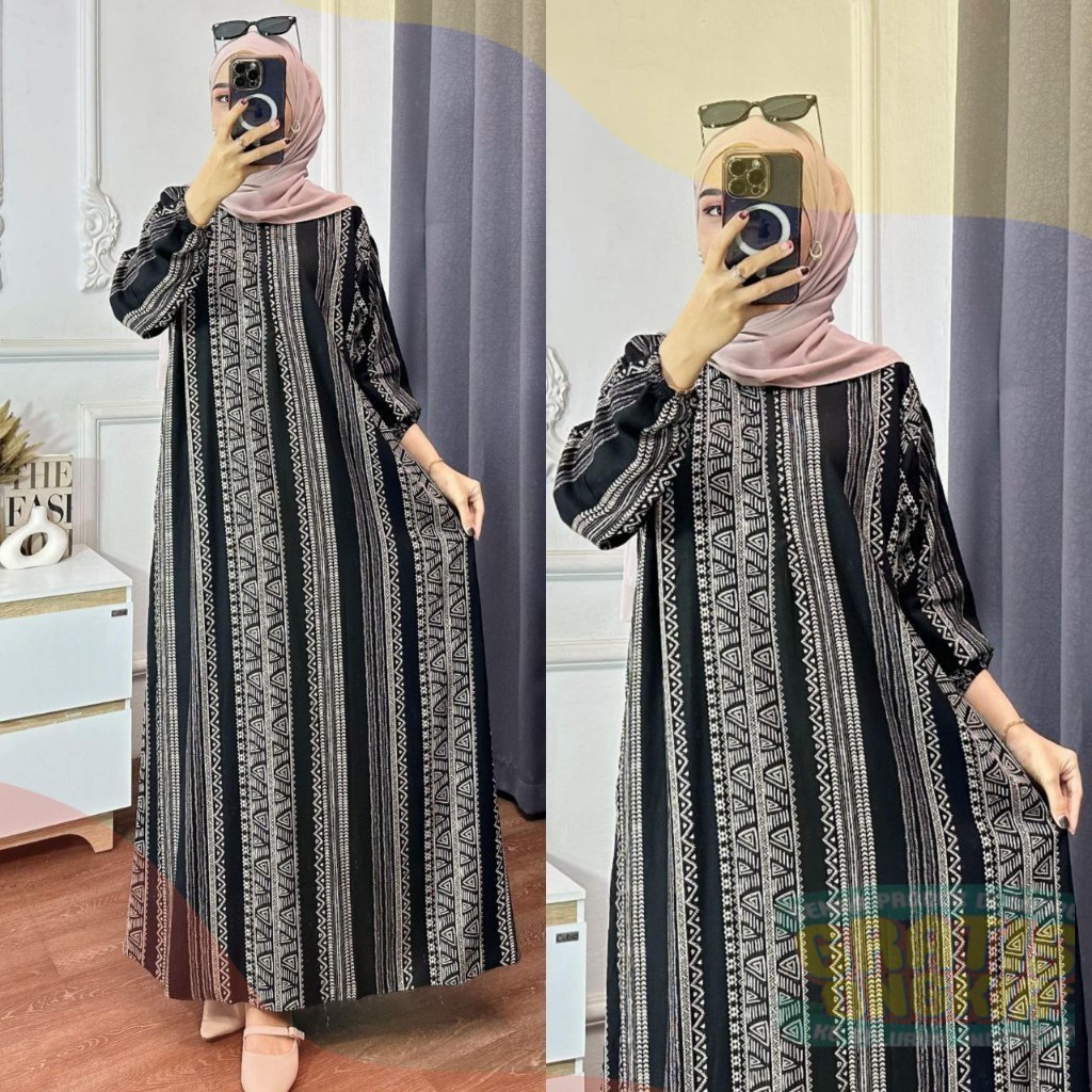 Gamis Dress Panjang Rayon Viscose Premium ( vol 2 )| Daster Panjang Busui lingkar dada 120 panjang 1