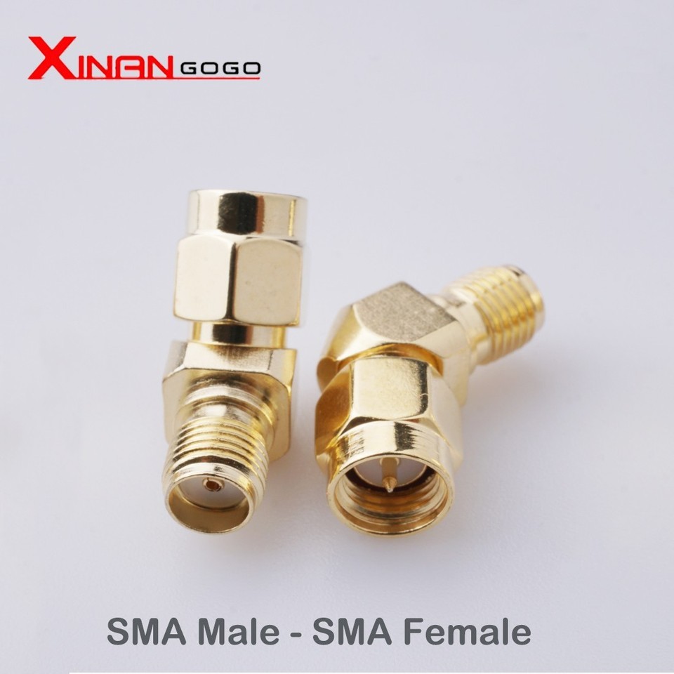 Xinangogo 20pcs RF Coax Coaxial SMA Male To SMA Female Adapter 45 90 Degree Nut For WIFI GPS 4G GSM 