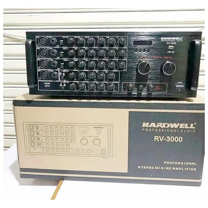 Ampli hardwell rv 3000 amplifier power mixer karaoke hardwell rv3000