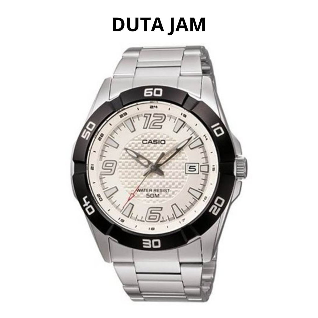 JAM TANGAN PRIA CASIO MTP-1292D-7A MTP1292D-7AV ANALOG STAINLESS STRAP