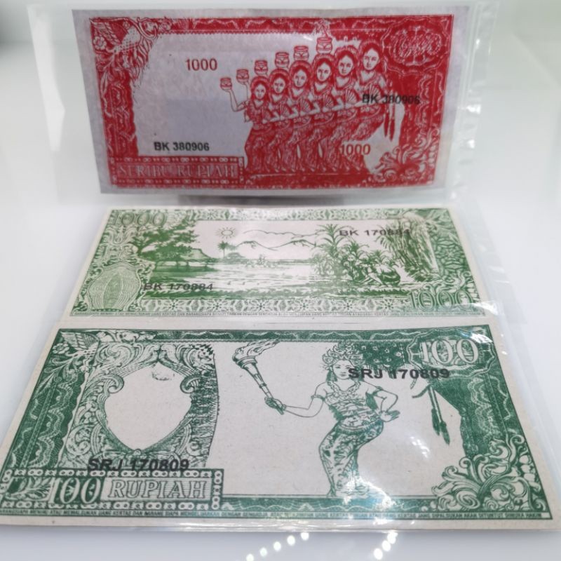 COD uang souvenir sukarno melengkung Uang Kuno