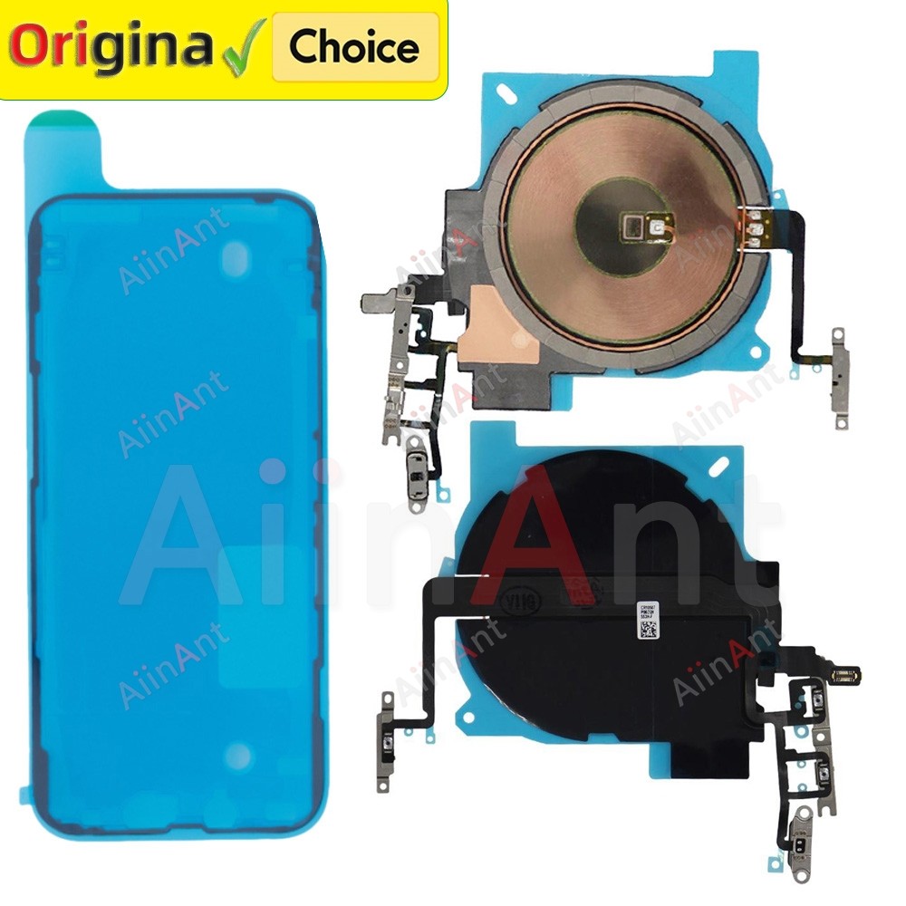 Stiker Segel + Kabel Fleksibel Pengisi Daya Magnet NFC Coil Chip Pengisian Nirkabel untuk iPhone 16 