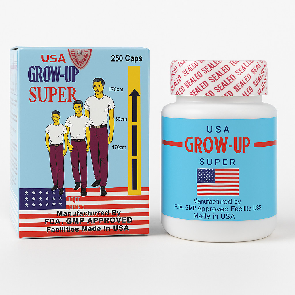 OBAT IMPORT Grow Up USA Original 100% Asli Obat Peninggi Badan Paling Ampuh - GROW UP SUPER USA HASI