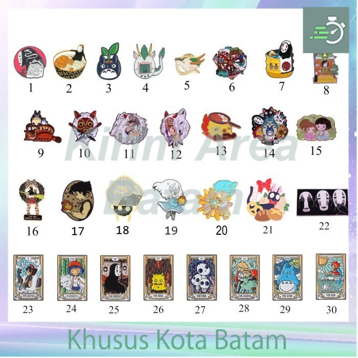 pin besi spirited away mononoke hime totoro howl's moving castle