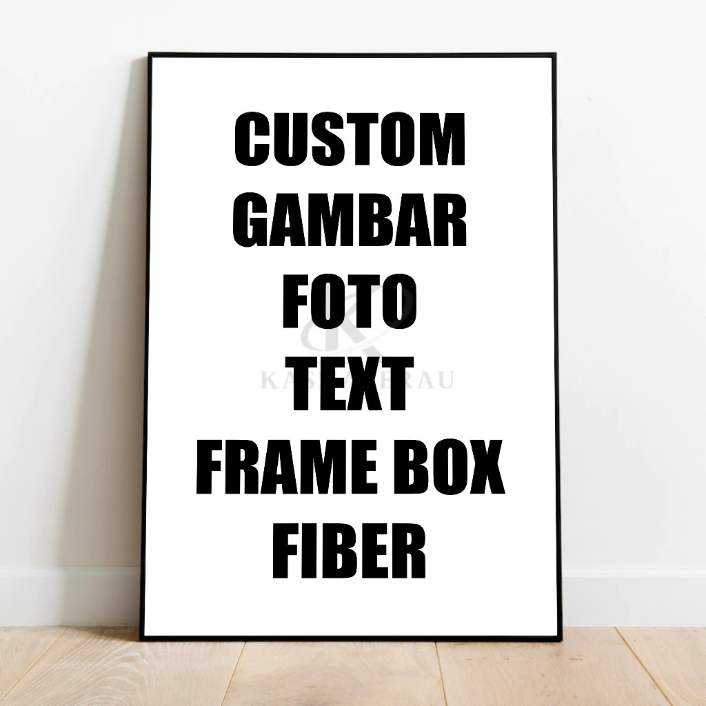 Hiasan Dekorasi Pajangan Dinding Frame Blok Fiber Custom Gambar Foto Wall Decor Setup