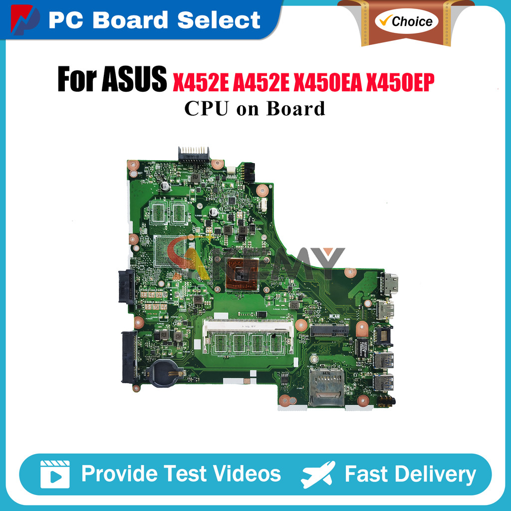 X450EA Laptop Motherboard For ASUS VivoBook X450E X452E X450EA A452E X450EP Notebook Mainboard With 