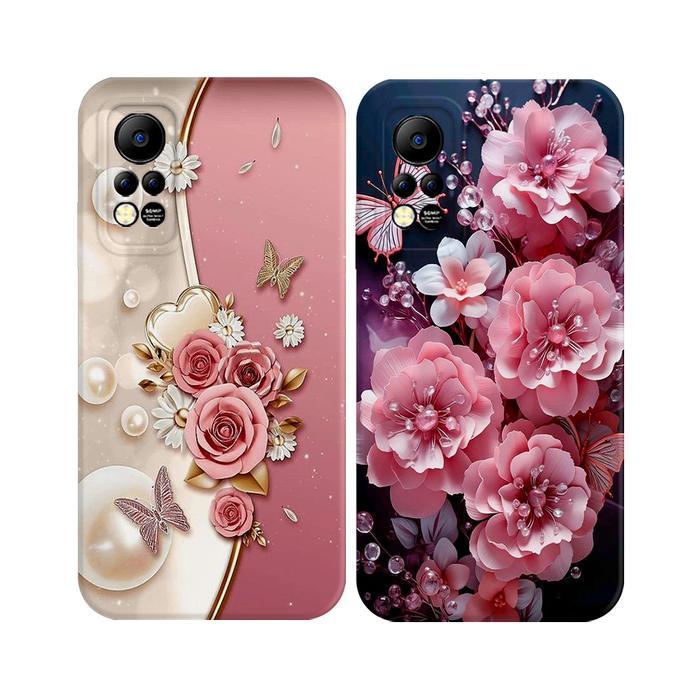 Case  Infinix Hot 11s Nfc / Note 11 Pro - Softcase Motif Bunga Elegan - Anti Shock - 1, HOT 11S NFC