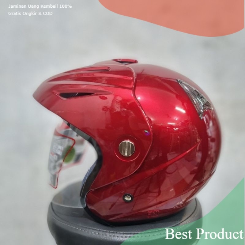 [ JDN Helmet ] - HELM GIX 207 Original / Helm Dewasa SNI / Helm Pria Wanita Polos Murah / Helm Murah