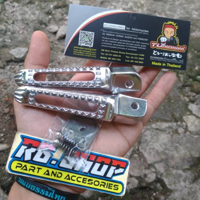 (Talver) step/footstep tupaknam chrome coak beat, vario, supra, kharisma, nmax original thailand