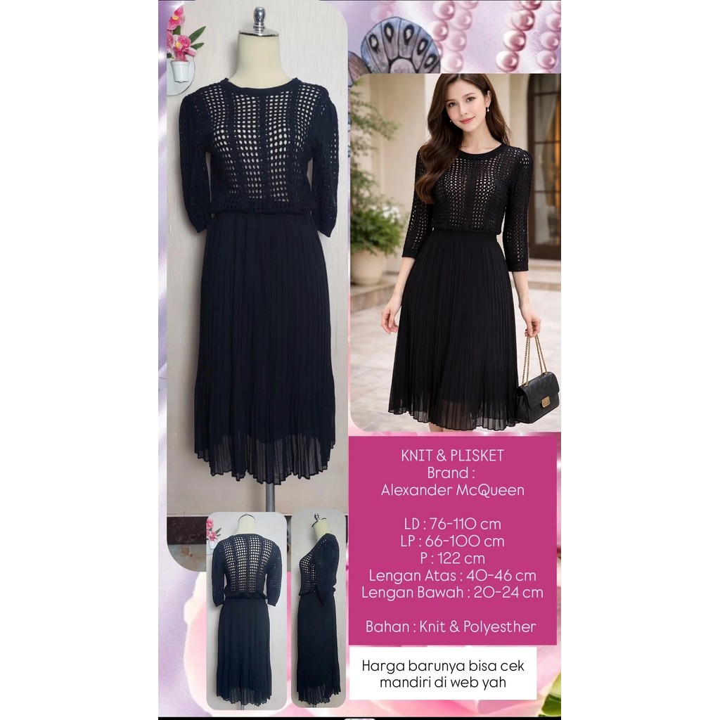 (NoCOD) Dress Alexander McQueen Original Brand Dress Wanita Premium Super sultan