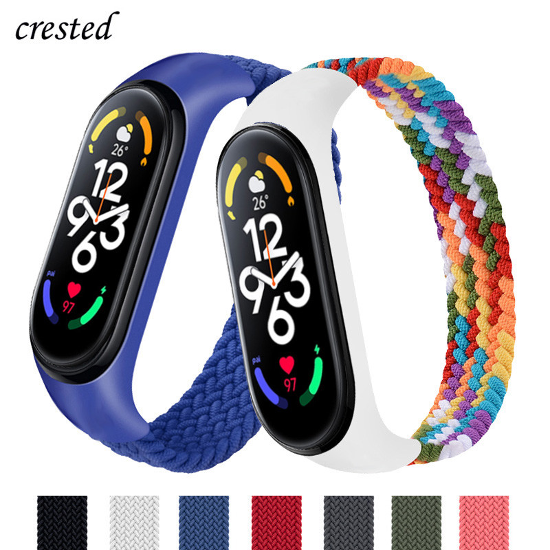 Bracelet for Mi band 6 Strap Nylon Braided Solo Loop pulseira bracelet Miband4 Miband5 Wristband xia