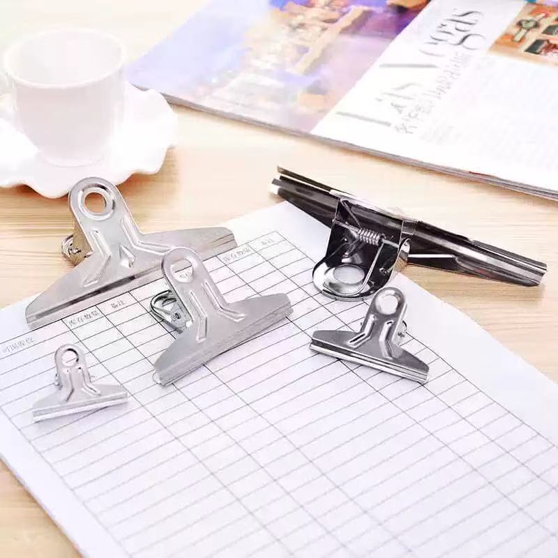 Klip Map buku dokumen kantor , klip besi baja anti karat , Penjepit kertas stainless , jepit barang 