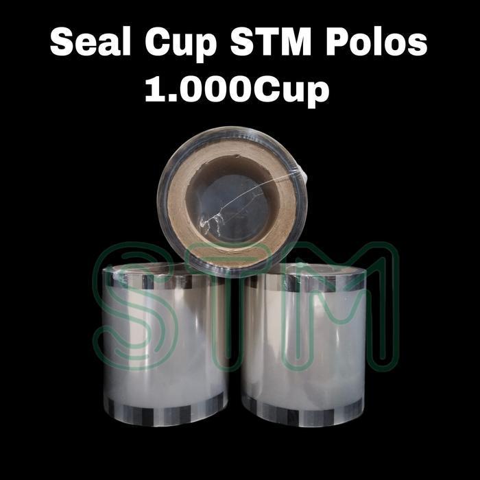 Plastik Seal Cup polos/roll plastik bening/tutup mesin cup sealer - 1000cup Polos